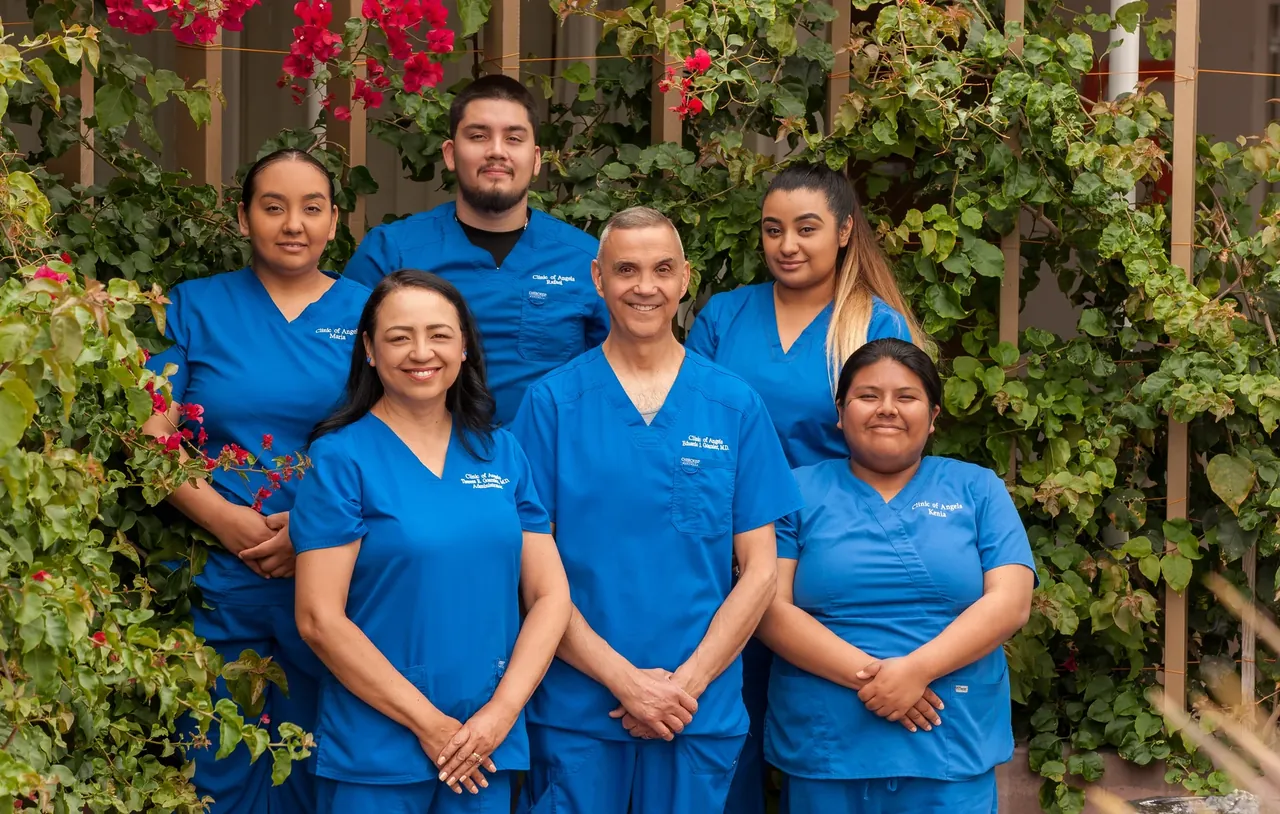 The Clinic of Angels team, with Dr. T, in the Lynwood clinic.